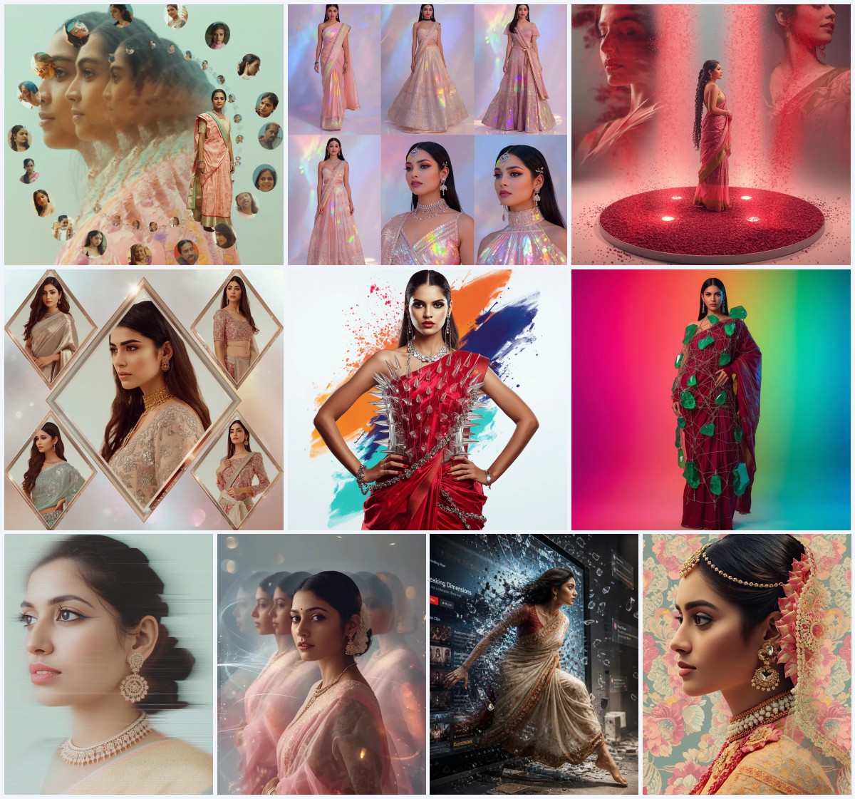 Best 10 New Prompt Photo Editor for Saree Enhancements | best prompt for girls college