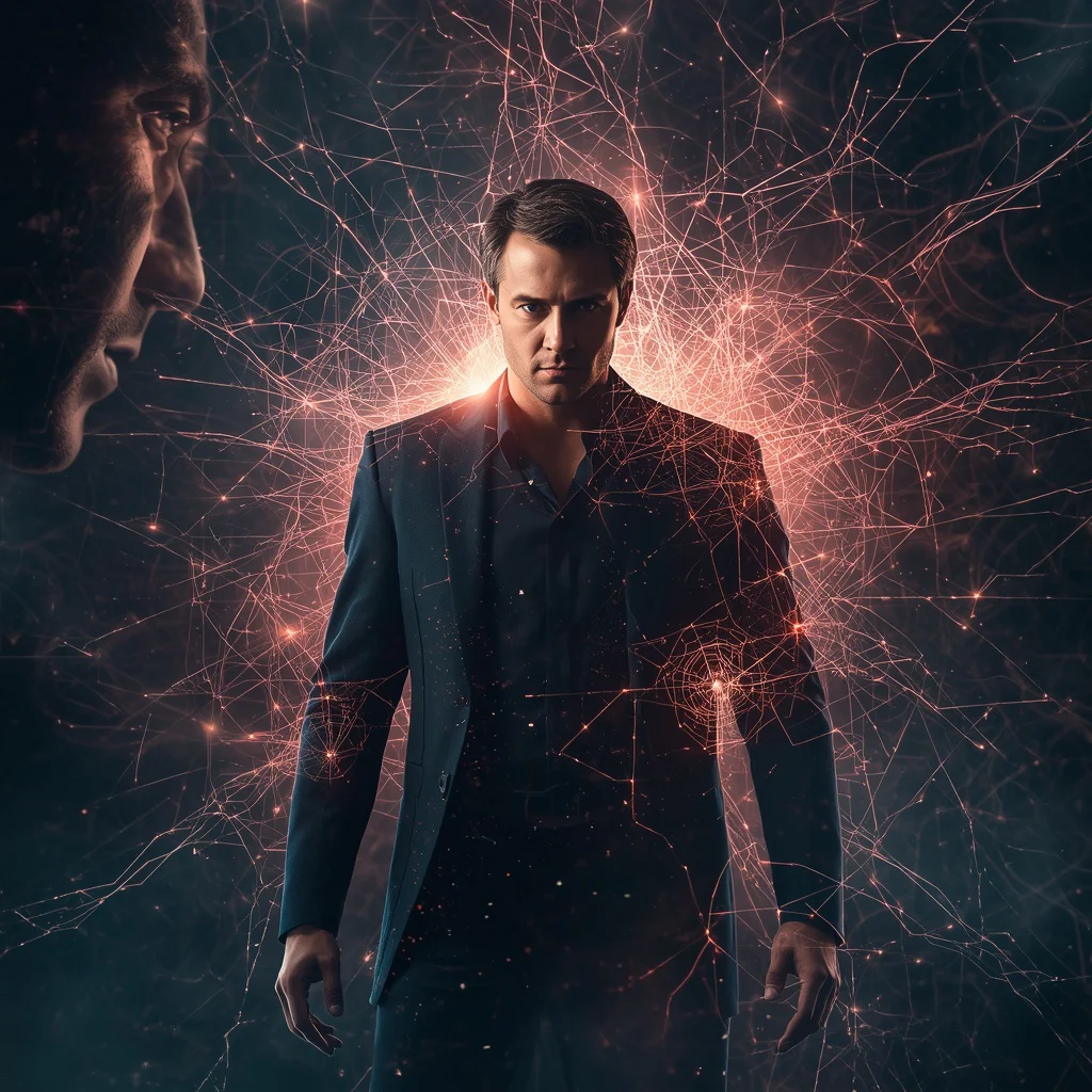 Men Cybernetic Neural Web Intricate Digital Dominance | Best men photo prompt chatgpt — AI image prompt