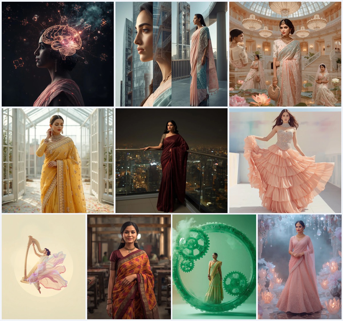 New 10 Trending Photo Prompt for Viral Saree Images | new prompt ai video