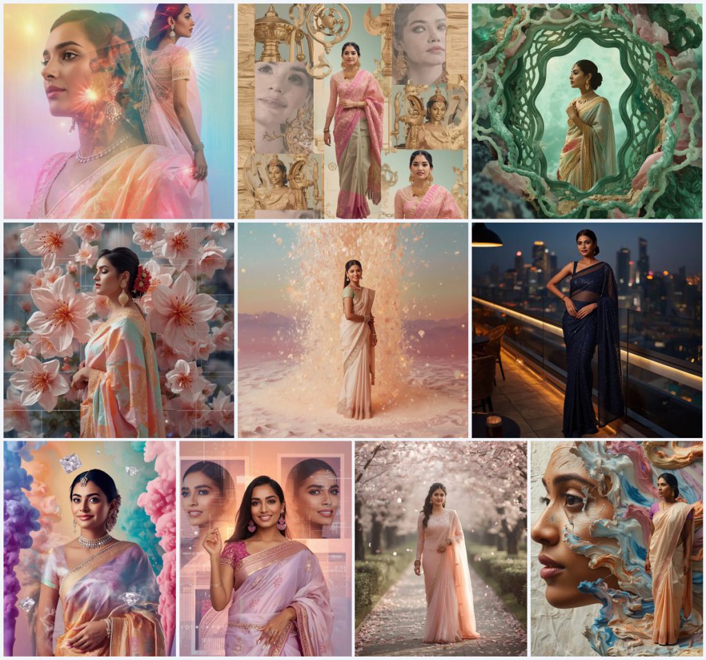 Top 10 AI New Prompt Free for Accessible Saree Art | new instagram trending photo editing prompt