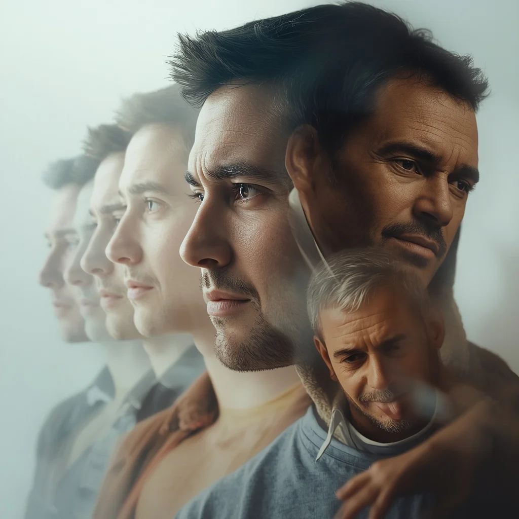 A Man's Journey of Healing: From Personal Struggle to Empowering Others | Emotionally Profound Narrative — AI image prompt