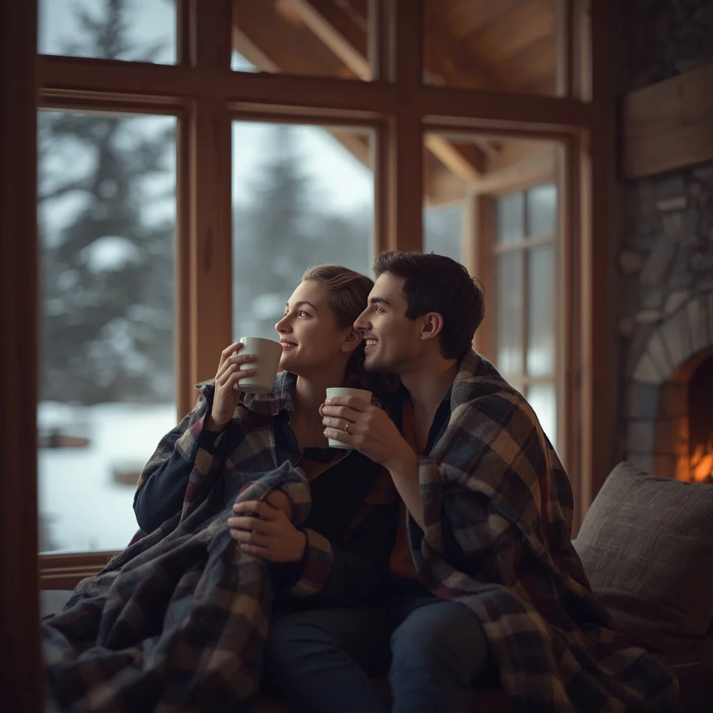 Rustic Retreat: Cozy Morning in a Log Cabin | Uploaded Exact Facial — AI image prompt